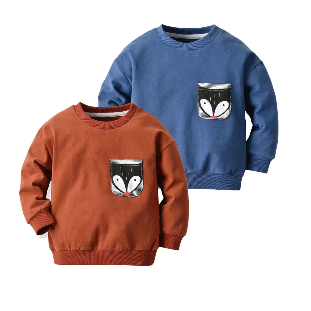 От 1 до 5 лет Осенняя детская толстовка для мальчиков и девочек топы пуловер с