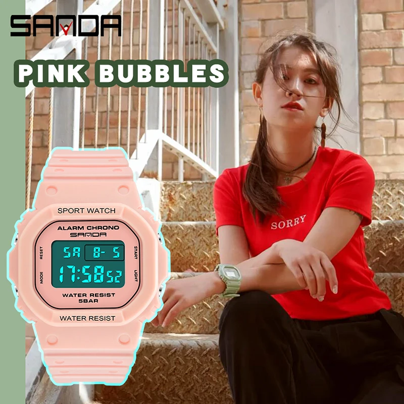 

BASID Women's Watches Waterproof Simple Casual Sports Digital Wristwatch Fitness Modern Clock For Gift Female Ladies Kids Child