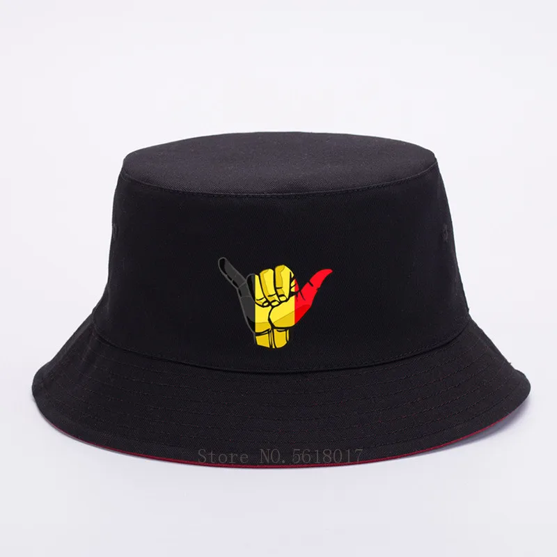Shaka sign Belgium flag Print мужская женская панама Панама высокого качества Кепка летняя