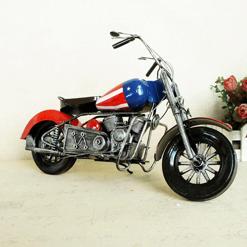 Винтажная американская Миниатюрная модель мотоцикла в стиле ретро
