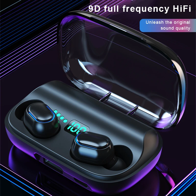 

New TWS Wireless Earphones Bluetooth 5.0 Earphone TWS Sport Waterproof Earbuds With Mic Charging Box Headset Wireless Headphones