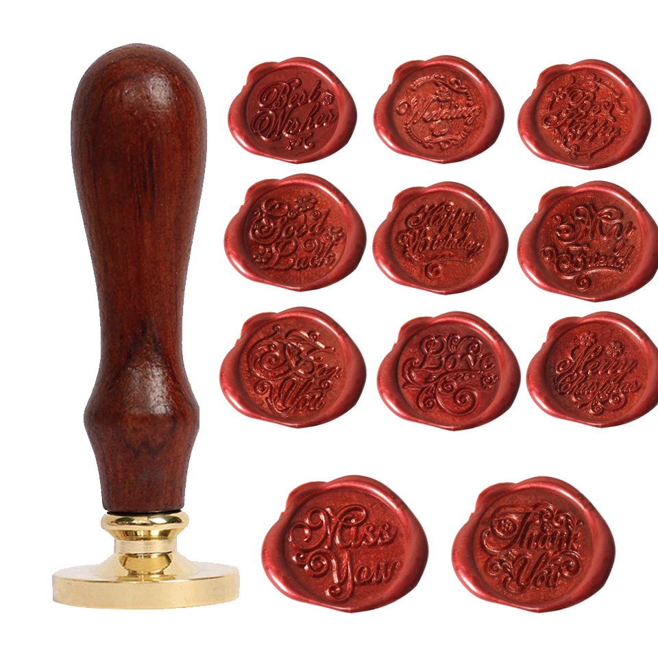 1 шт. Diy Дерево восковый узор печать штамп Ретро деревянное античное