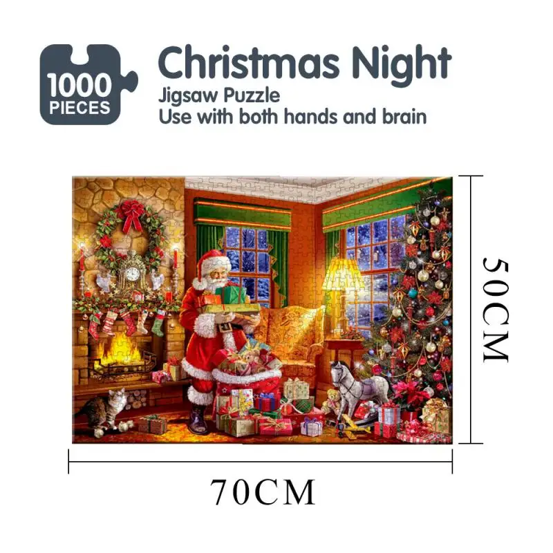 

Deluxe-Santa Express Delivery Christmas Puzzle 1000 Pieces High Difficulty Puzzle 1000 Pieces Puzzle Home Wall Painting Puzzles