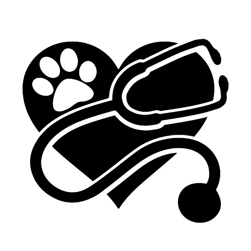 

W-0496 Personalized Pet Veterinarian Modeling Popular Car Stickers PVC Fashion Auto Window Bumper Waterproof Decals New Arrival