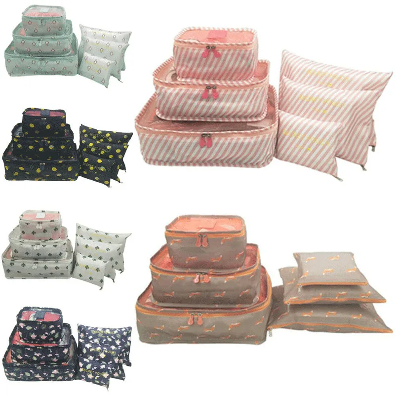 6 шт. водонепроницаемые дорожные сумки для хранения одежды | Багаж и