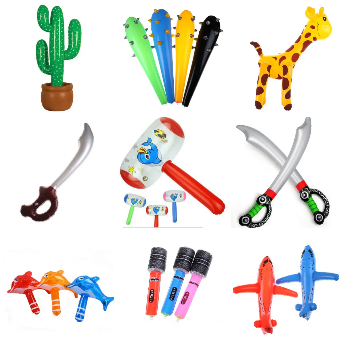 Мультяшный олень/Кактус/Жираф воздушный шар в виде животного ПВХ надувные мечи