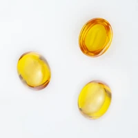 size 4x69x11mm oval shape golden yellow cabochon synthetic cubic zirconia