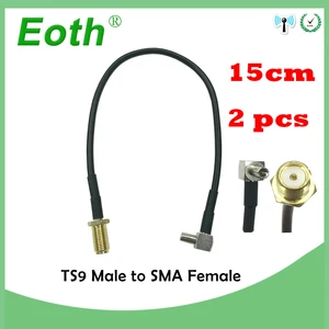 Модемный кабель 3G ZTE, 2 шт., IOT TS9 15 см, штекер прямого к SMA, прямоугольный отрезок RG178, оптовая продажа, 15 см, 6-дюймовый адаптер