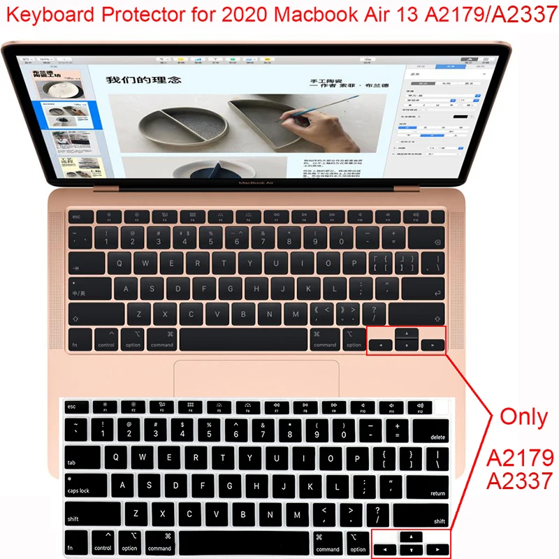 Тайская раскладка клавиатуры США Силиконовый протектор для 2020 Macbook Air 13 A2179 A2337