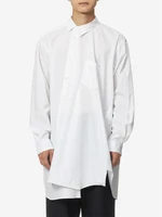 mens new fashion nordic asymmetrical burr personality design classic simple white casual loose large shirt