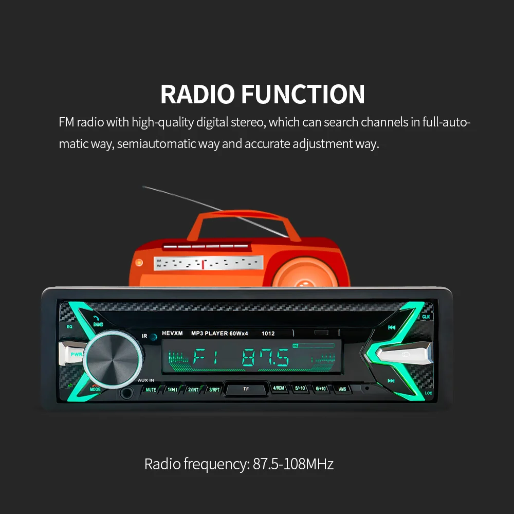 Автомобиль Радио стерео проигрыватель Bluetooth телефона AUX-IN MP3 FM/USB/1 Din/пульт дистанционного управления 12 В Прокат Авто Аудио распродажа Новинка