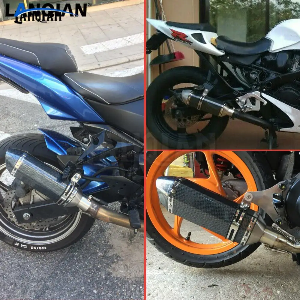 Универсальный модифицированный глушитель выхлопной трубы мотоцикла 36-51 мм для