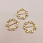 10 шт Металлические Круглые Соединительные элементы для бикини Стразы жемчужной пряжкой для Аксессуары для волос