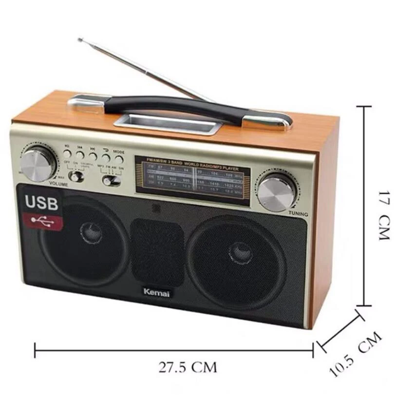 Высококачественный портативный деревянный беспроводной Bluetooth-динамик в стиле