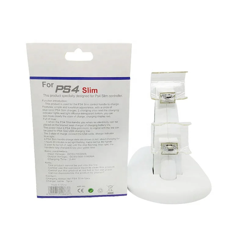 

USB Dual Charger Dock Station Stand Base For Sony PS4 Slim