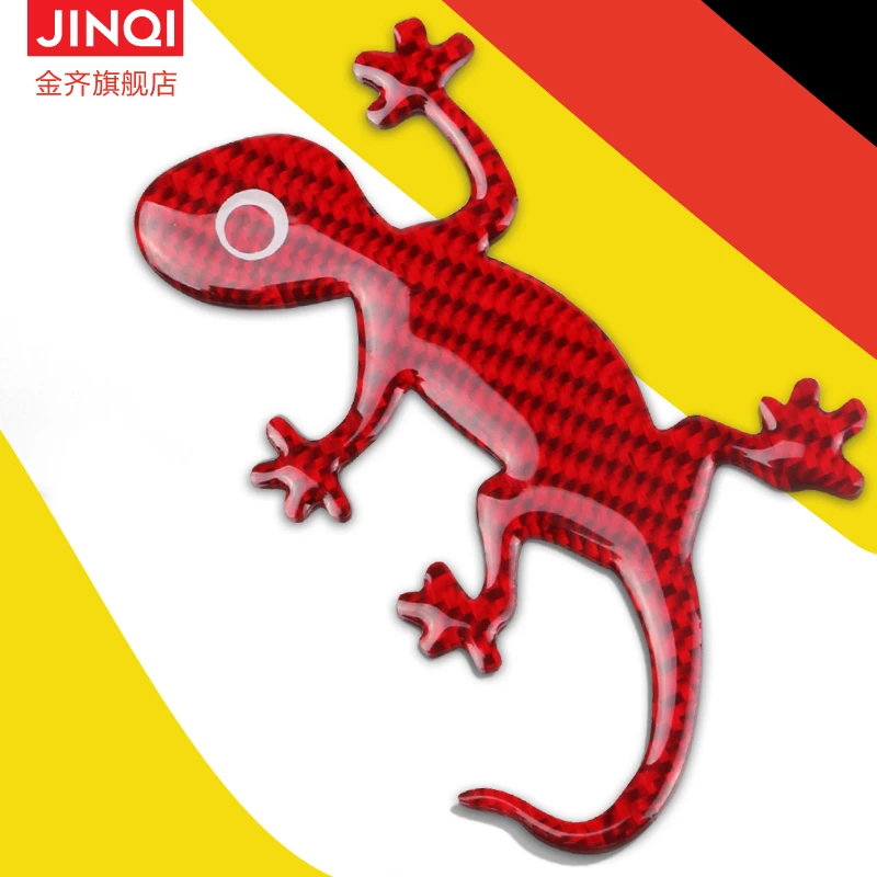 

Наклейка Gecko из углеродного волокна, персонализированная наклейка для автомобильного хвоста, декоративная наклейка, наклейка для царапин