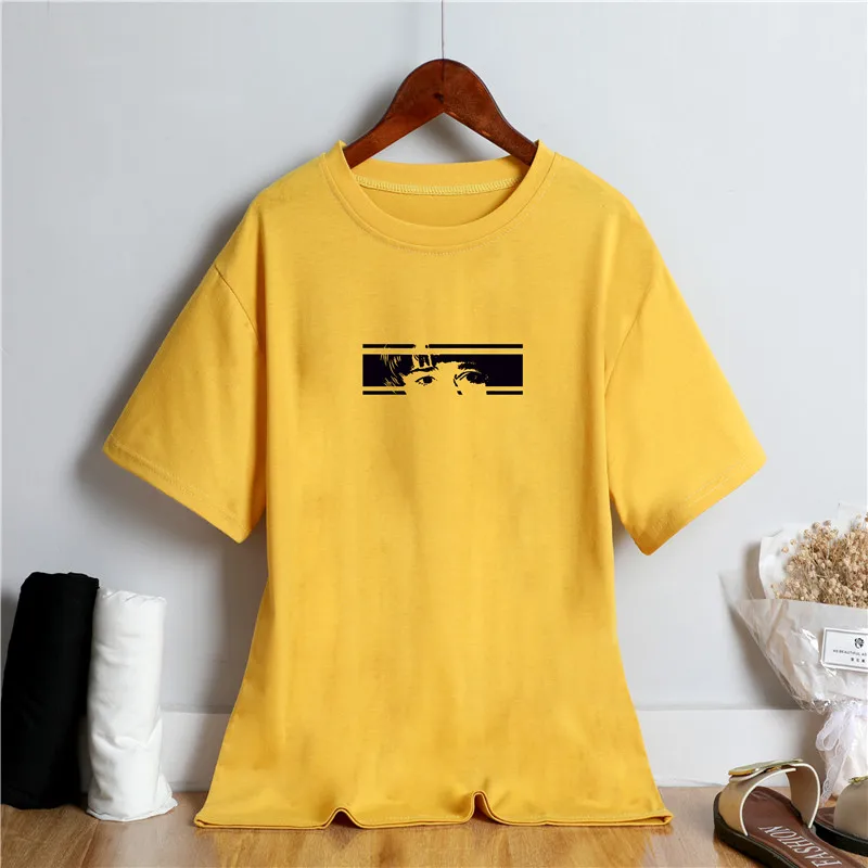 2020 Fashion T-shirt woman INS Black & white graphic t shirt tshirt women long loose harajuku punk korean tee femme mujer | Женская