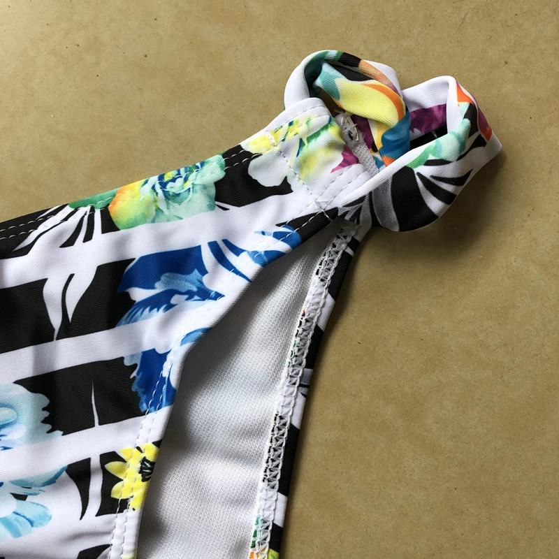 

Sexy Bikini Set Swimwear Women Print Swimsuit Push Up 2020 Floral Striped Bikini Plus Size BathingSuit Beachwear Biquini 2XL