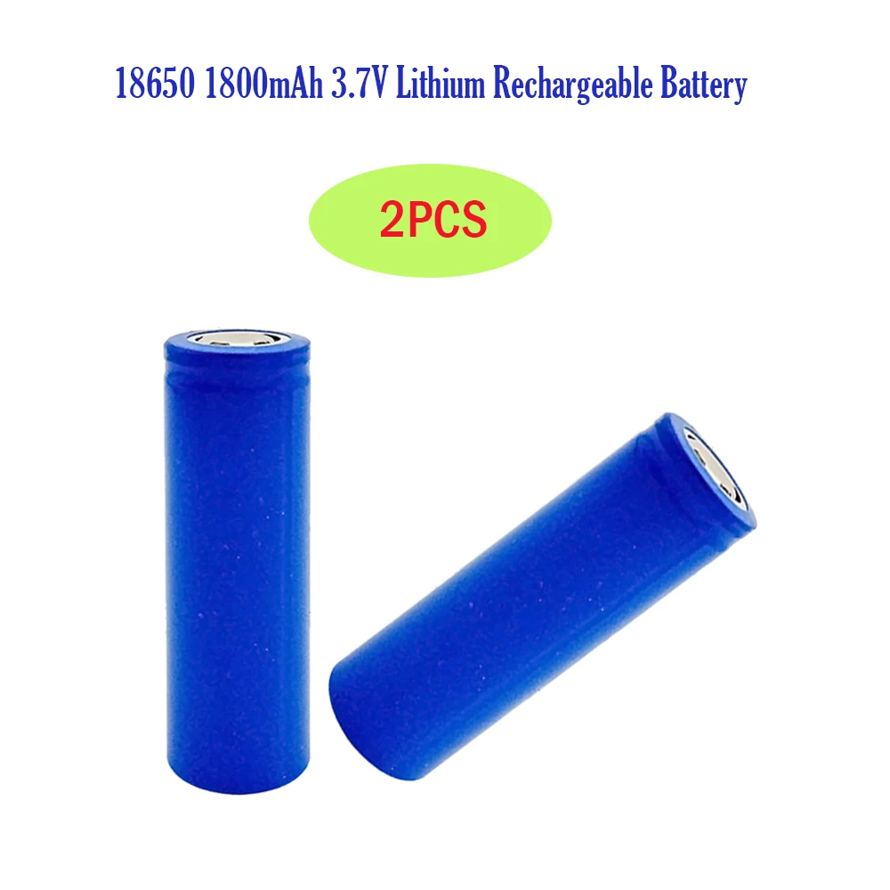 

Hot Sale 3.7V 2Pcs 18650 2200mAh 3.7V Lithium Rechargeable Battery 2200mAh Li-ion Flat Top Batteries for Flashlight