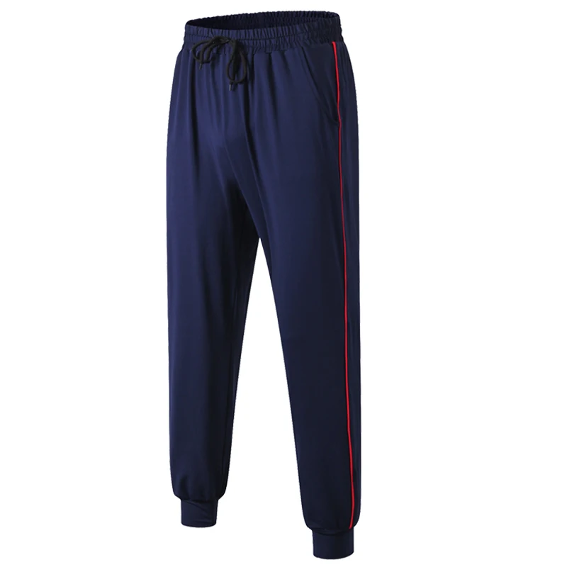 Men's Sweatpants Running Jogging Trousers Loose Type Drawstring Workout Fitness Pants Slim Fit Pencil Strip Line Joggers | Спорт и