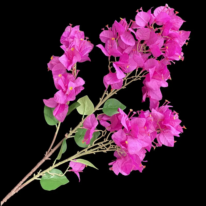 

7Pcs Long Stem Bougainvillea (3 stems/piece) 39.37" Length Simulation Triangle Flower for Wedding Home Artificial Flowers