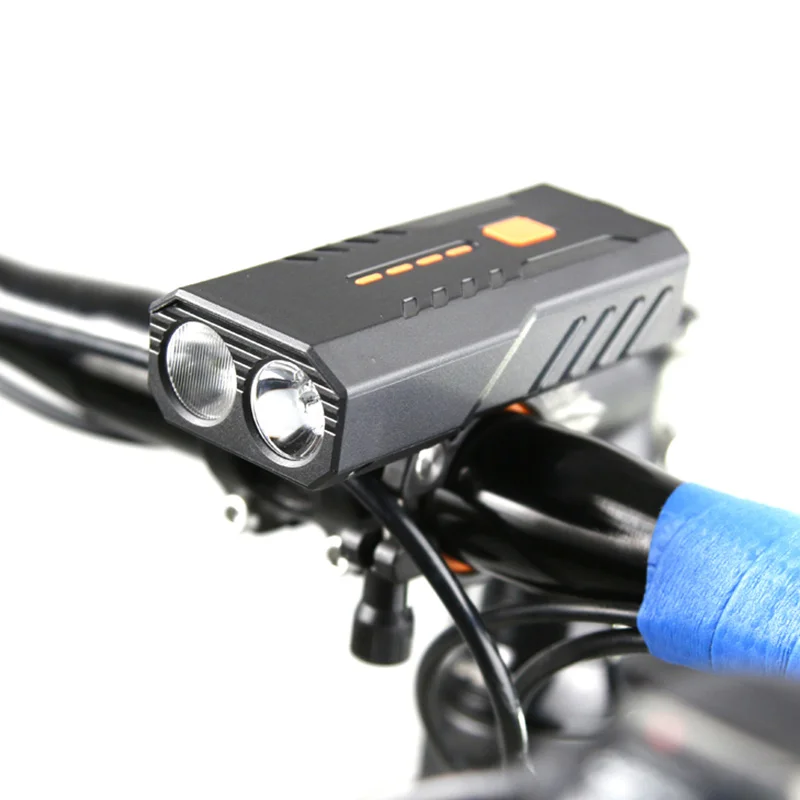 

Front Bicycle Light USB Rechargeable LED 2400mah Bike Light Waterproof Cycling Headlight Climbing Safety Flashlight Lamps