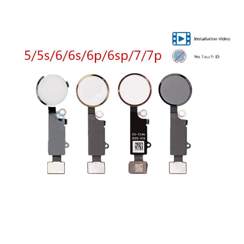 Абсолютно новый для iPhone 5G 5S 5C 6 Plus 6S 7 кнопка Home с гибким кабелем меню без TOUCH