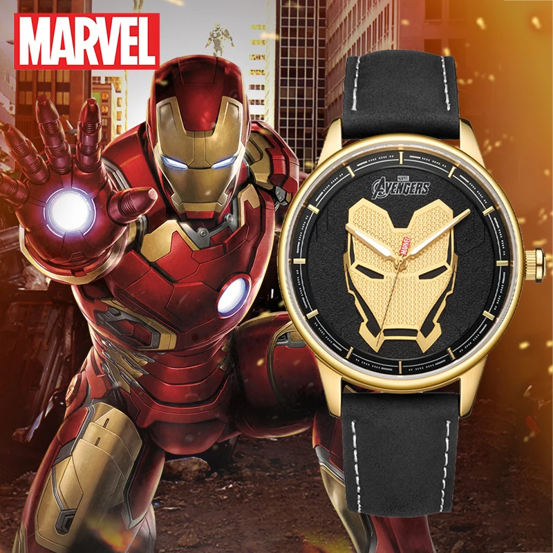 

Genuine Disney Marvel Co-branded Watch Male Student Waterproof Iron Man Commemorative Birthday Gift Watches for Men