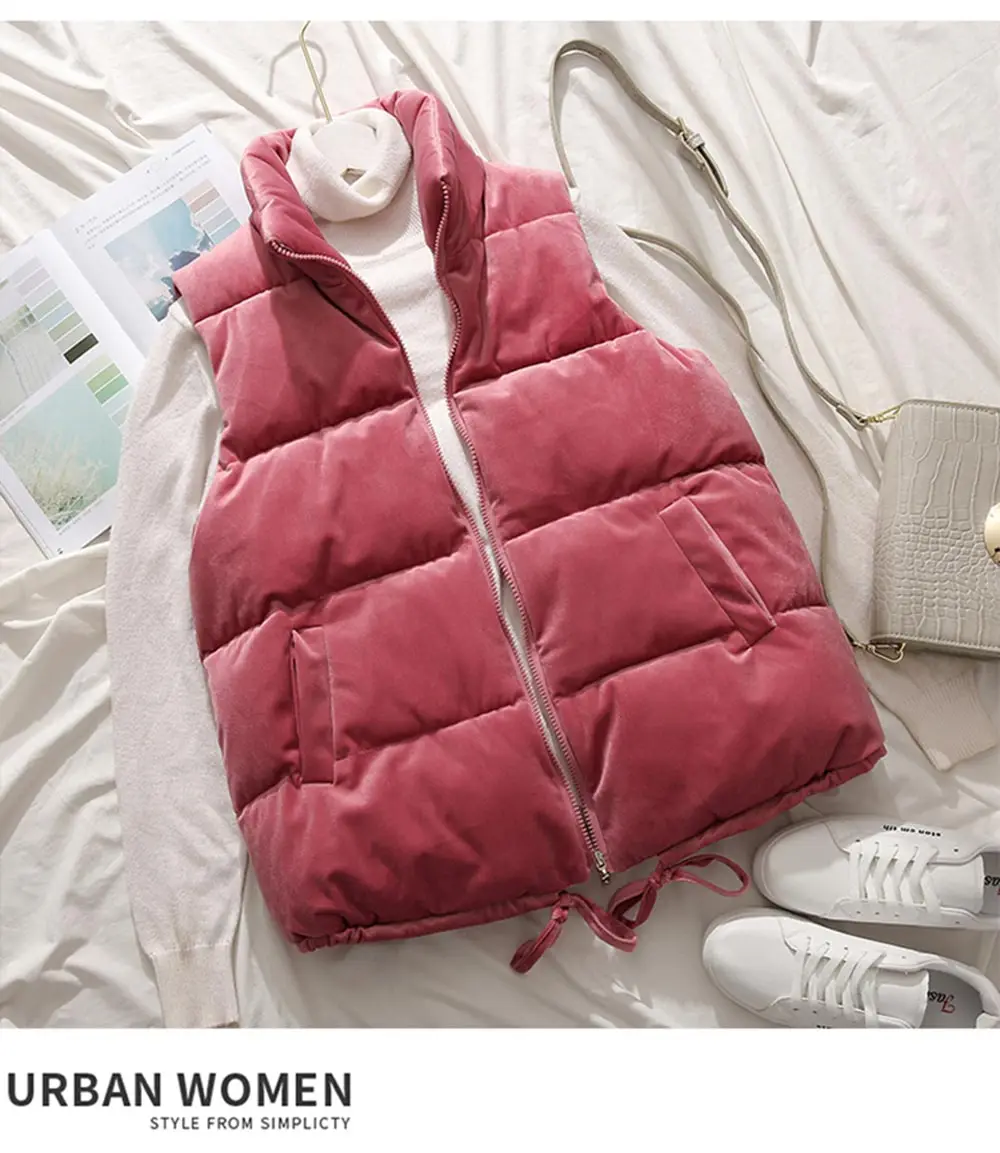 Вельветовый жилет верхняя одежда весенне-зимний толстая секция утепленное