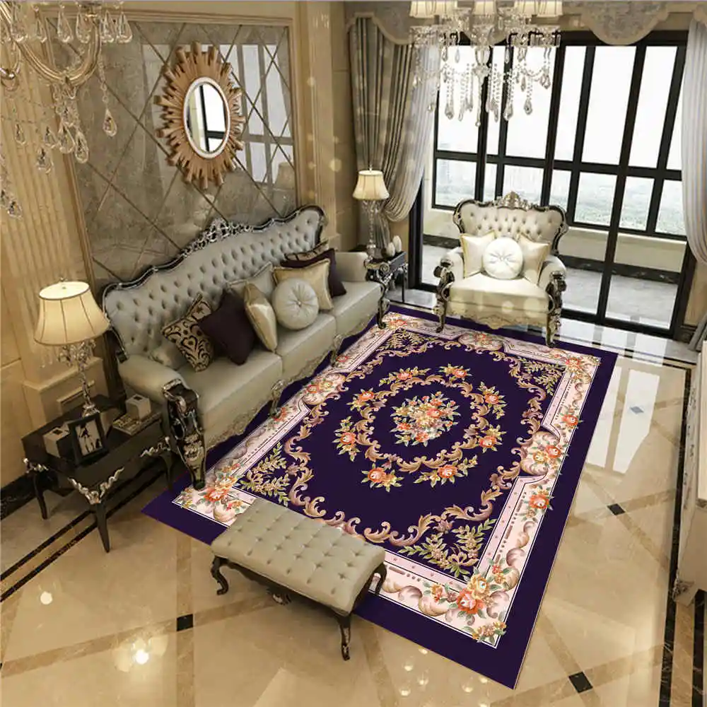 Коврик для ванной в марокканском стиле фланелевый нескользящий с цветочным