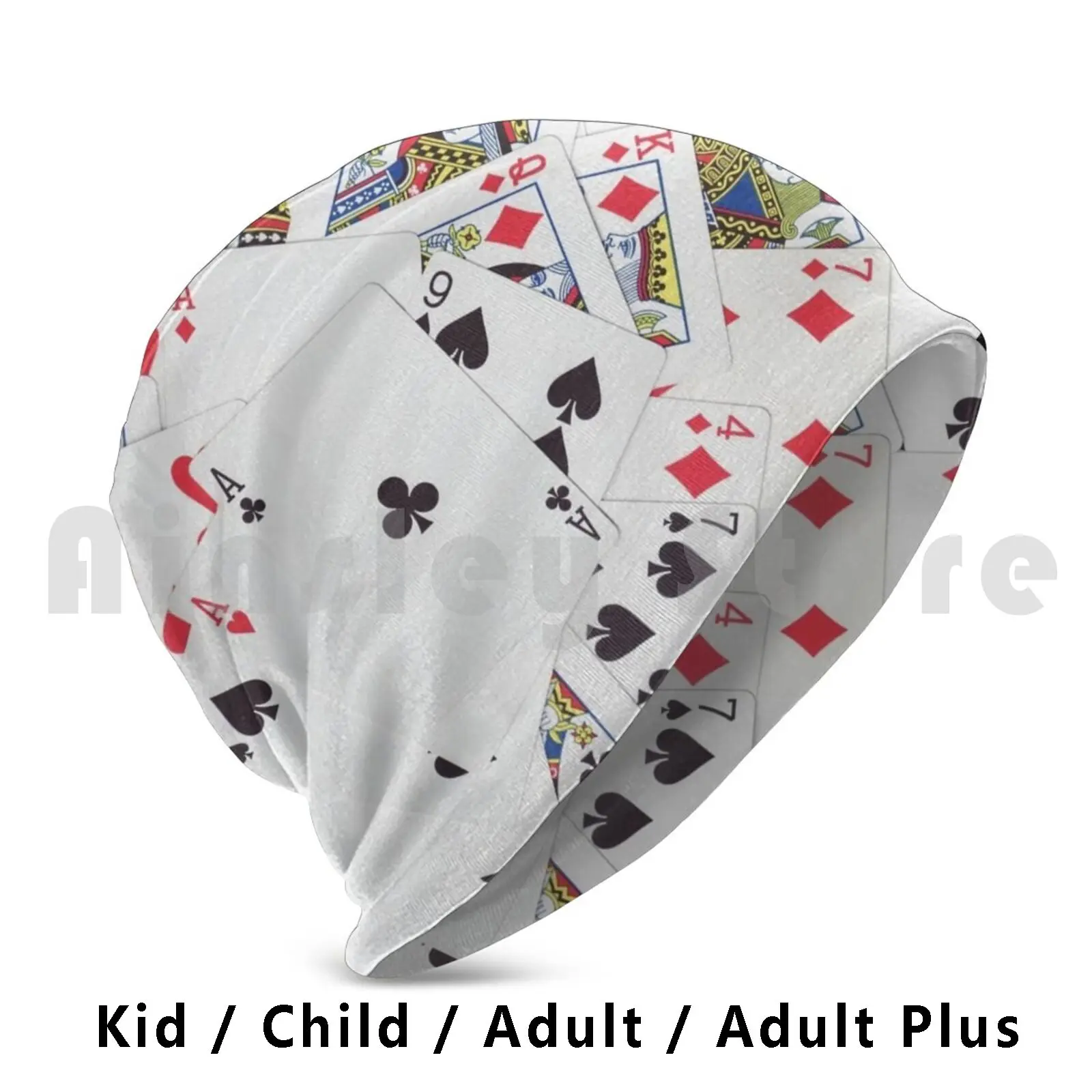 

Playing Cards-Random Beanie Hedging Cap DIY Print Cushion Magic Magician Poker Poker Player Street Magic Entertainer