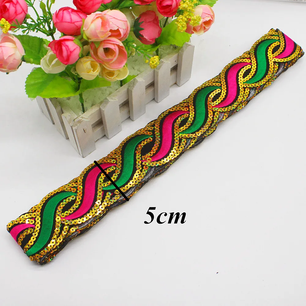 1 ярд цветные вышитые кружева фантазийные полосатые ленты с волнистыми полосками