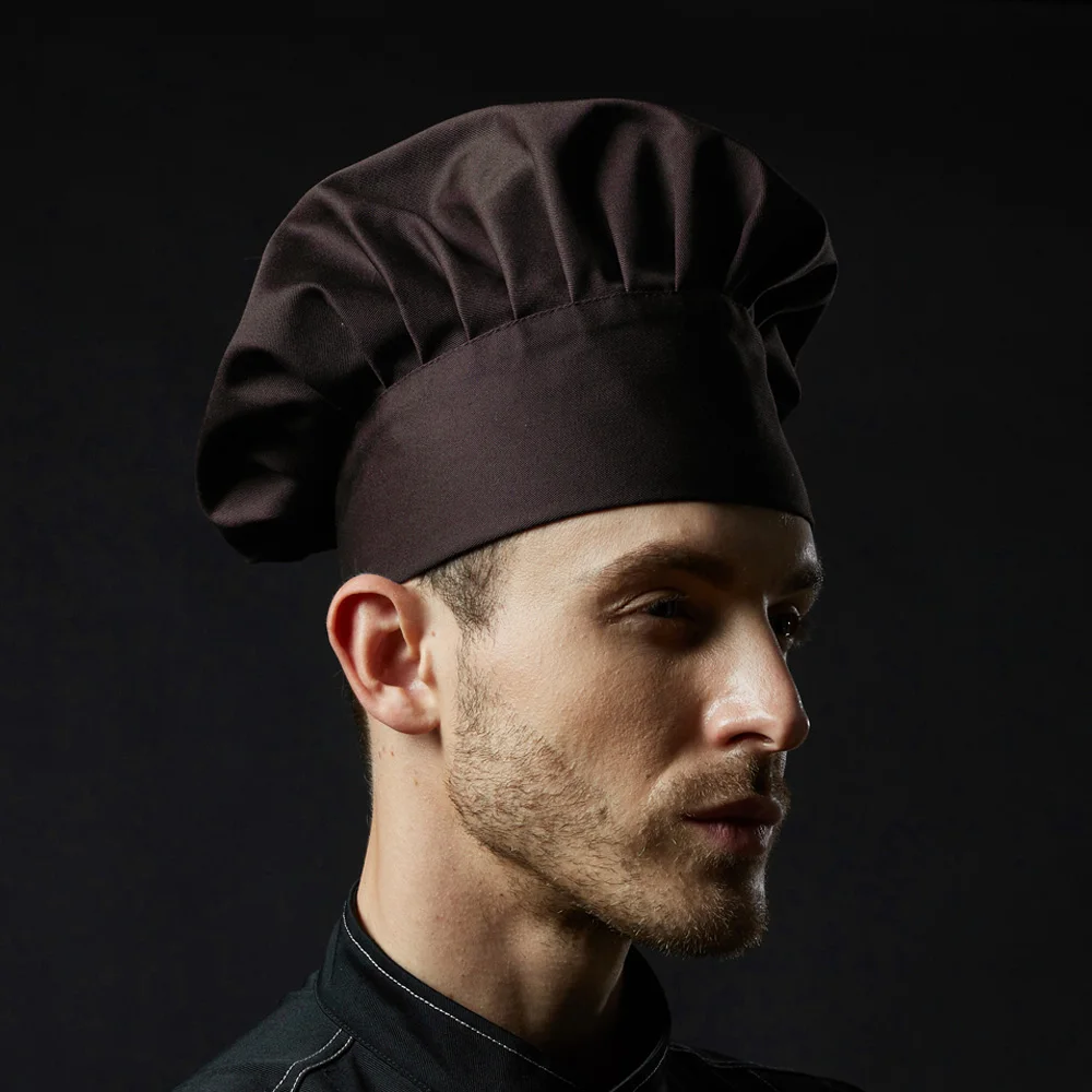 Форма шеф повара шапки для готовки Мужская кухонная эластичная шапка пекарни
