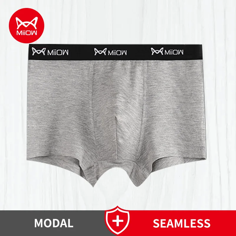 

MiiOW 1Pcs Modal Sexy Men Underpants Boxers Shorts Hip Raise Modal Trunks Man Underwear Boxer Men's Panties Boxershorts MW312