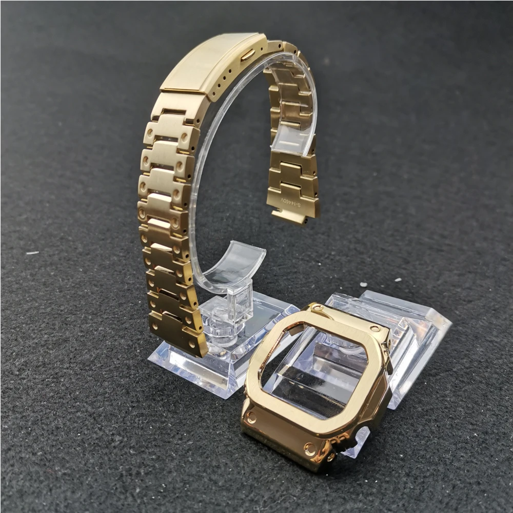 Ремешок из нержавеющей стали для наручных часов браслет с заклепками DW5600 GMW5610 GW5000