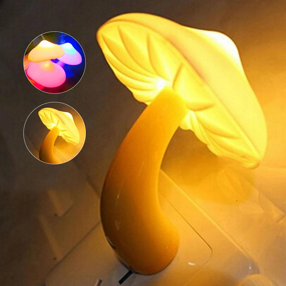 Ночной светильник светодиодный в виде гриба настенный романтический домашний