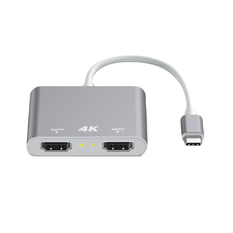 Адаптер конвертер Type C to HDMI 4K 1 вход 2 выхода HD TV сплит экран видео кабель для Mac Air Pro