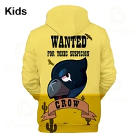 sandy brock and starcartoon tops teen clothes crow shooter kids hoodie leon game spike 3d boys girls sweatshirt sudaderas