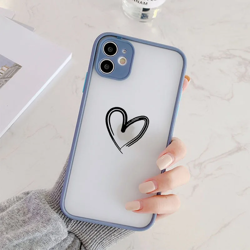 Чехол для телефона IPhone 11 Pro MAX X XR XS 7 8 Plus SE 2020 граффити любовь сердце Мягкий бампер