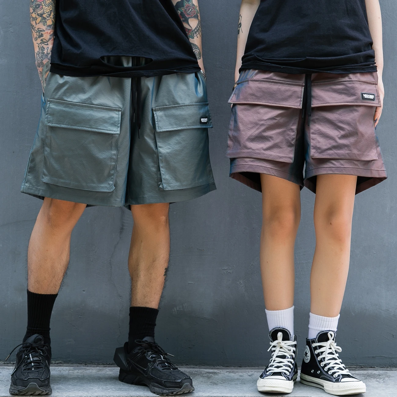 Светоотражающие шорты в стиле пэчворк с карманами бриджи для бега уличная одежда