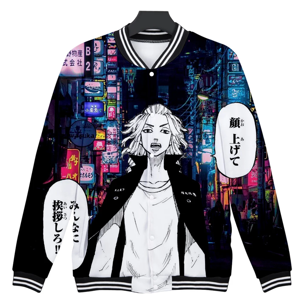 

Japan Anime Tokyo Revengers 3d Baseball Jacket Coat Fashion Men Women Hoodie Sweatshirts Tops Long Sleeve Pocket Hoodies Jackets