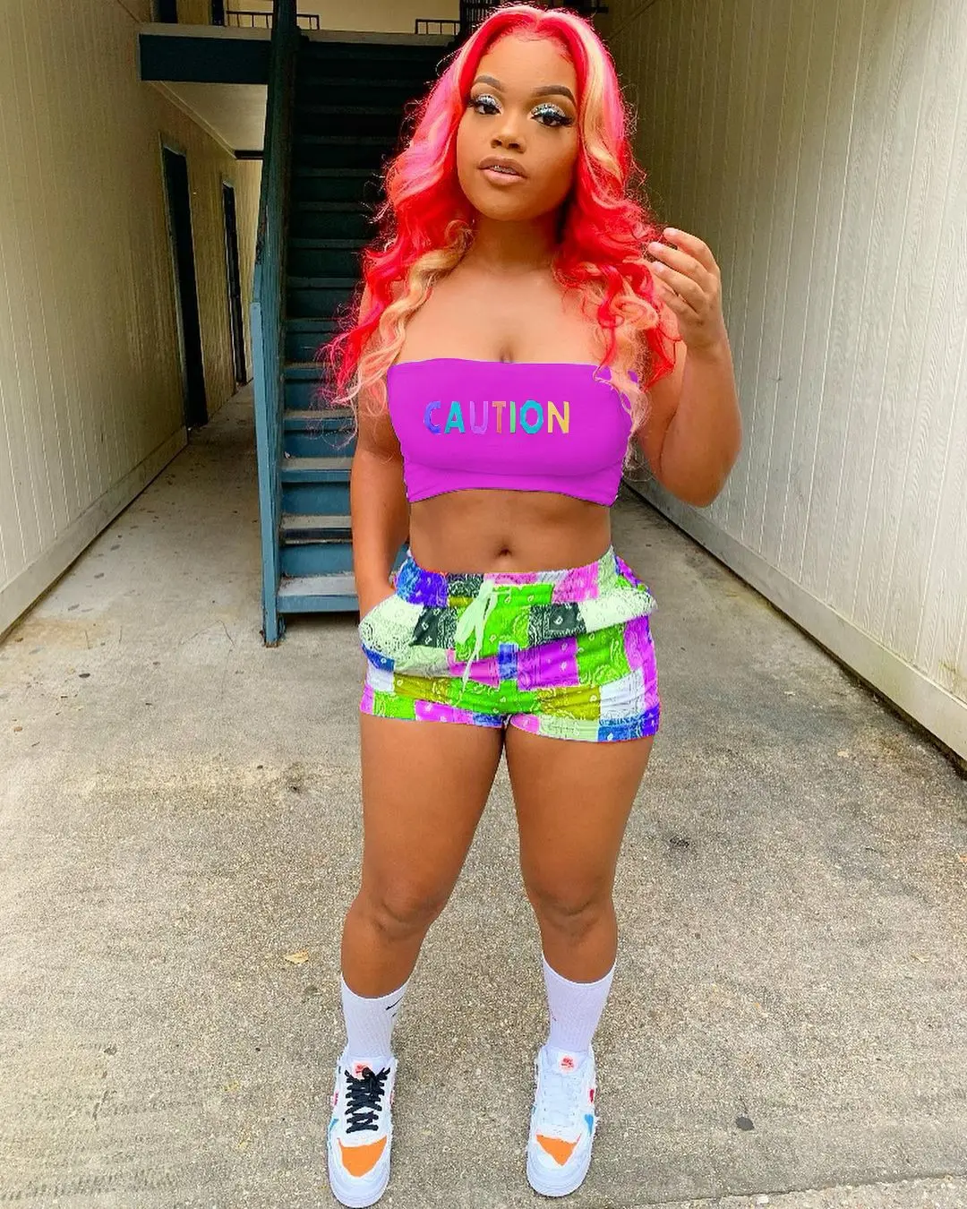 Бандана женская спортивная без рукавов комплект из двух предметов повседневный