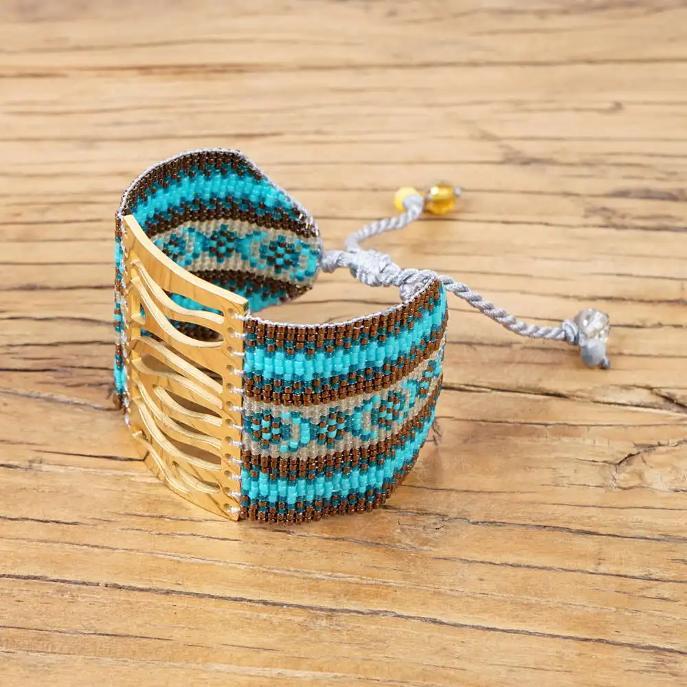 Go2boho MIYUKI, браслет от сглаза, ювелирные изделия для женщин, браслеты, Mujer,, богемные, летние, Хамса, ручная работа, браслеты на запястье, тканые, ручной работы