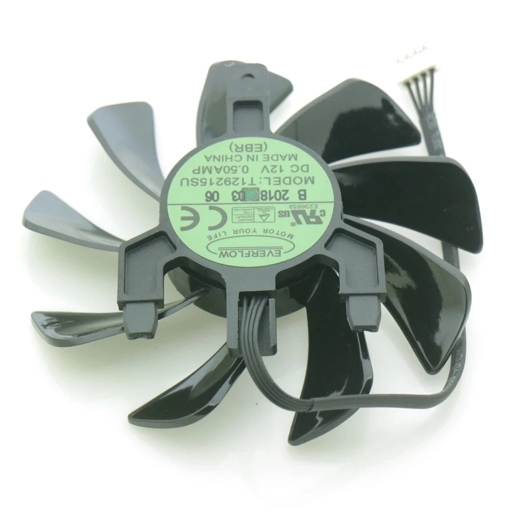 T129215SU 12 В 0.50AMP 4Pin 85 мм VGA вентилятор для Sapphire RX570 470D ITX OC R9 370 охлаждающий