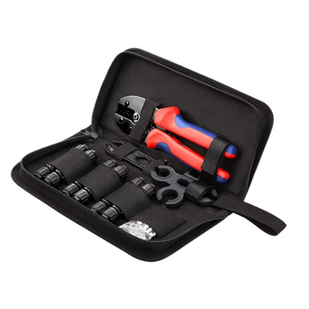 

27PCS Solar Panel Crimping Pliers Tool Kit Male Female PV Cable Connectors Spanner Wrench Tubular Terminal Tools Hand Tools