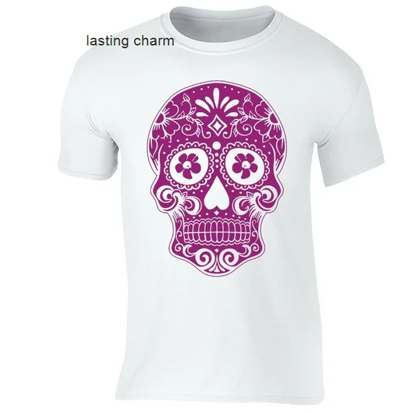

Sugar Skull Day From The Dd T-shirt Pink Mexican Gothic Dia Los Mueos Shi