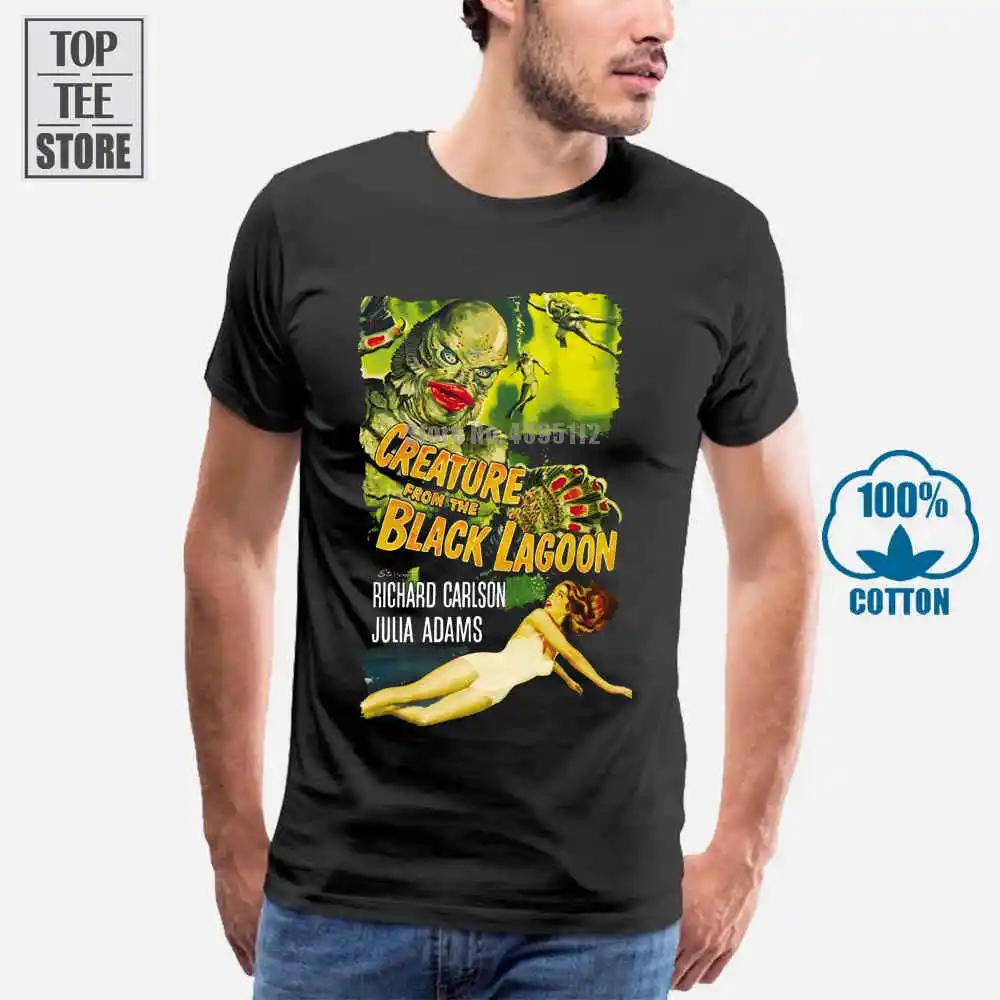 Черная футболка с изображением существа из Черной лагуны V18 все размеры S 4Xl|t shirt