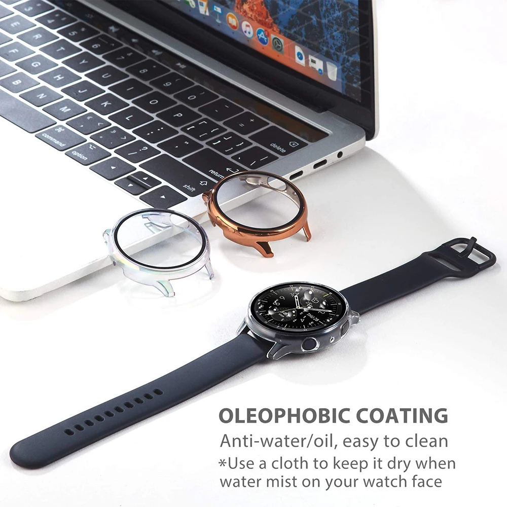 Прозрачный чехол для Samsung Galaxy Watch Active 2 Active2 40 мм 44 защитный со стеклом защитная