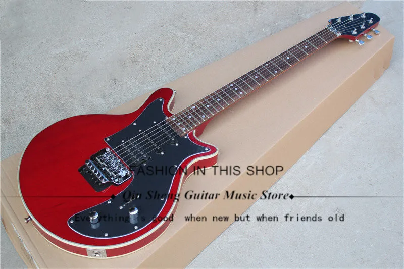Бесплатная доставка 24 ладовая красная электрогитара с тромолиновым мостом pickups