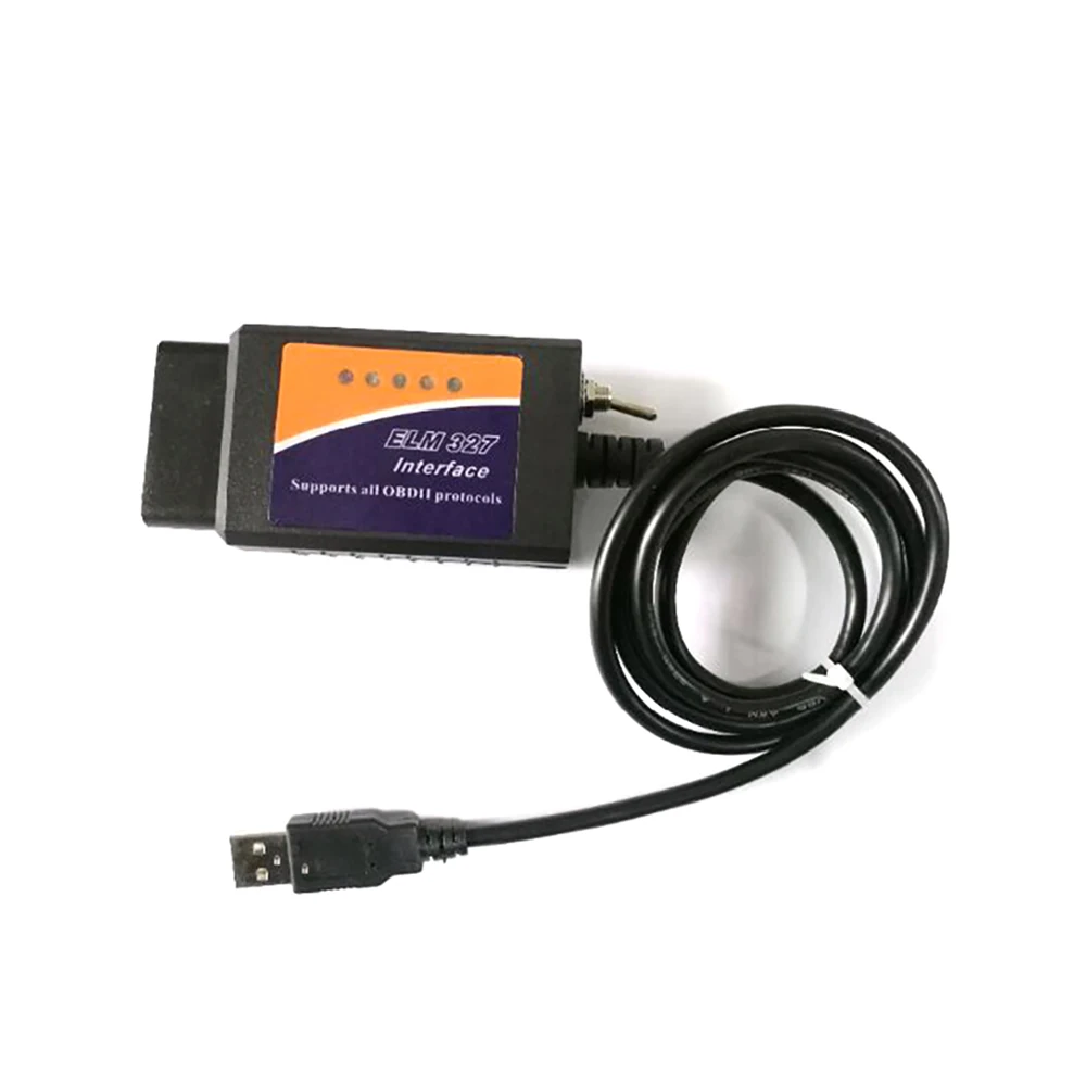 Mini 1pc OBD2 Диагностический кабель USB для сканера ELM327 с переключателем MINI OBDII V1.5